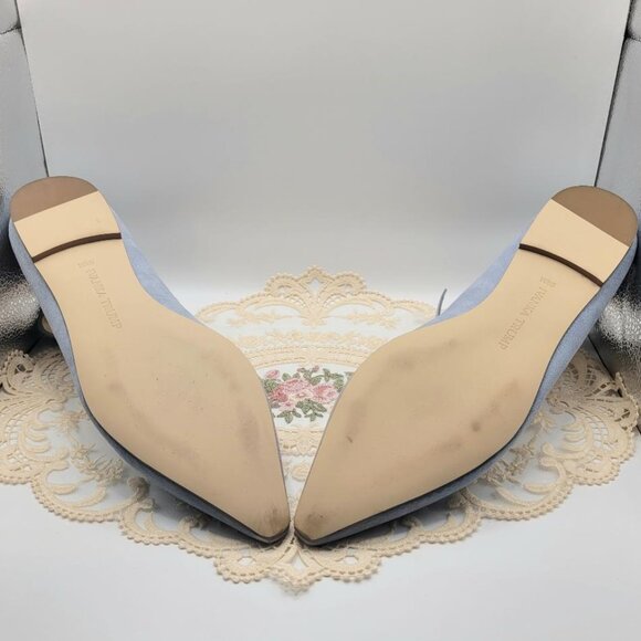 Ivanka Trump Ittramory 9.5M Blue Suede Flats - Picture 3 of 4